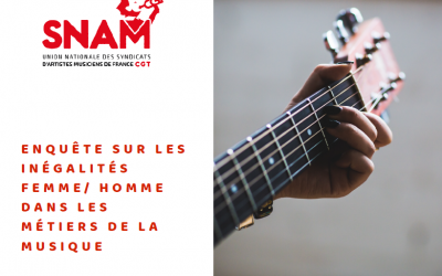 Enquête SNAM CGT sur les inégalités femme homme dans les métiers de la musique