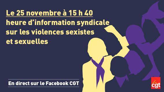 Heure d’info syndicale violences sexistes et sexuelles