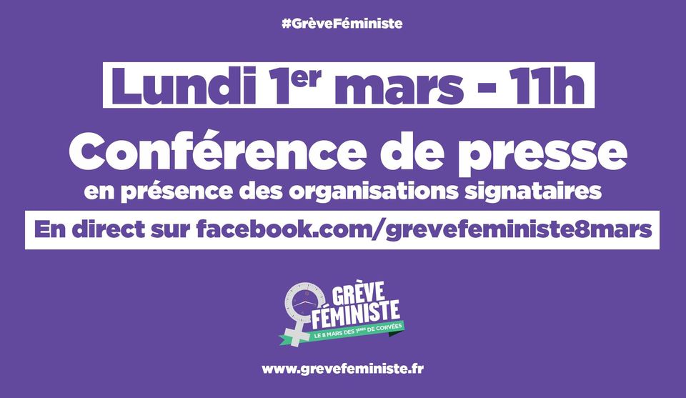 Conférence de presse unitaire – Grève féministe