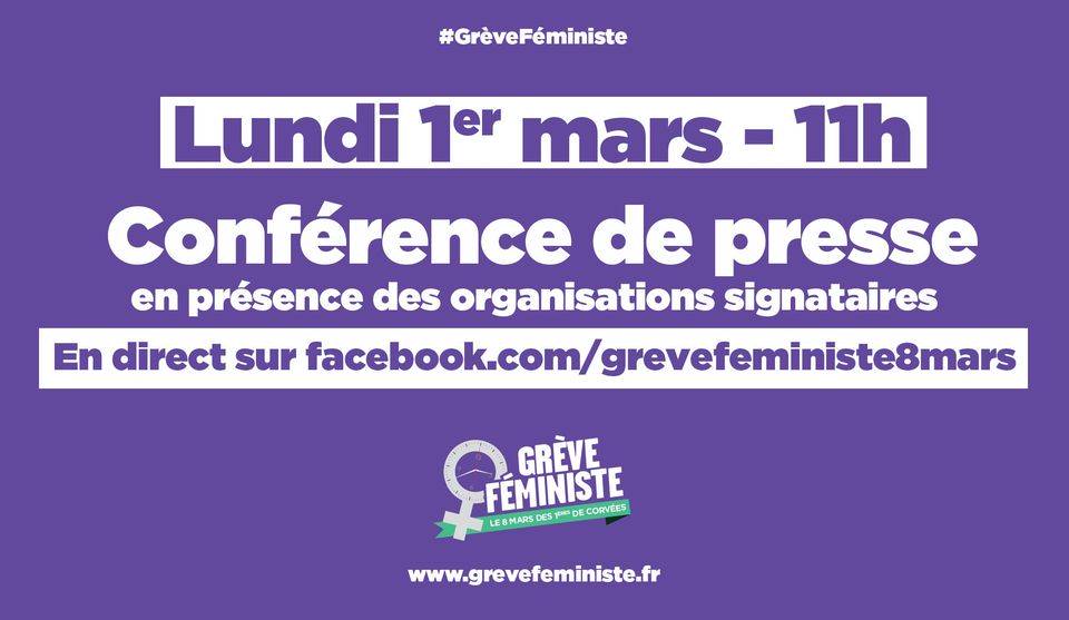 Conférence de presse unitaire – Grève féministe