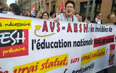1, 2, 3, 4ème jour de grève et d’action : Les AESH restent déterminé·es dans leurs revendications