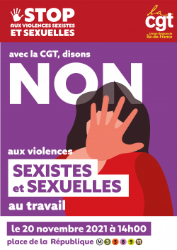 Affiche NON aux violences sexistes et sexuelles