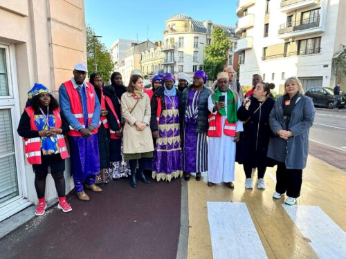 Femmes de chambre de l'Hotel 1ere Classe de Suresnes en lutte avec les secrétaires générales de la CGT et de l'UD CGT 92.